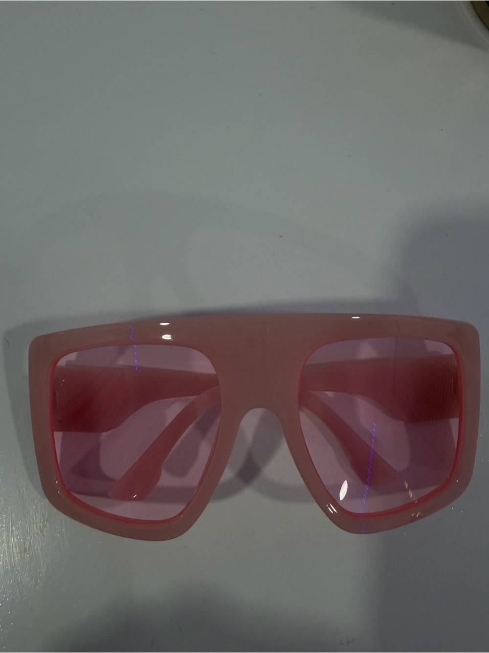 Women pink glasses